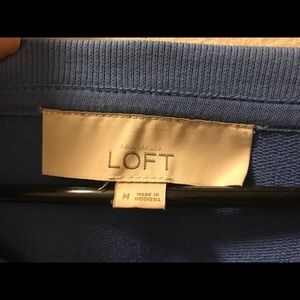 Loft 3/4 length sky blue hoodie